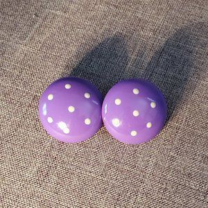 80's Retro Polkadot Clip On Earrings